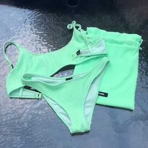 Lime Green Triangl Bikini